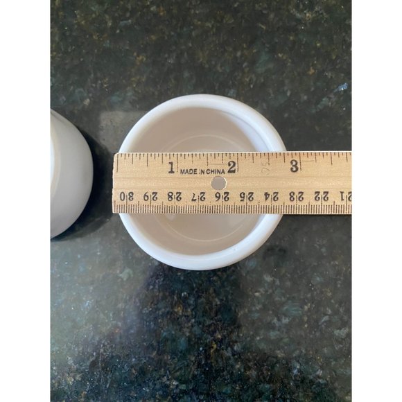 Rae Dunn Artisan Collection By Magenta Salt and Pepper White Ceramic Cellars - Picture 5 of 7